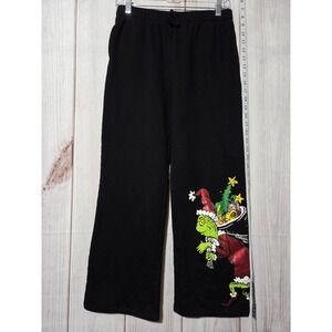 The Grinch‎ Black Christmas Lounge Pants Wide Leg Girls XL